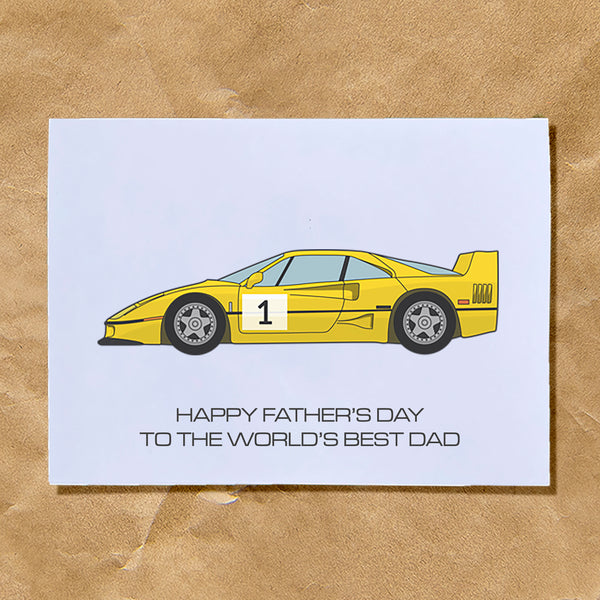 Ferrari F40 Father's Day Card