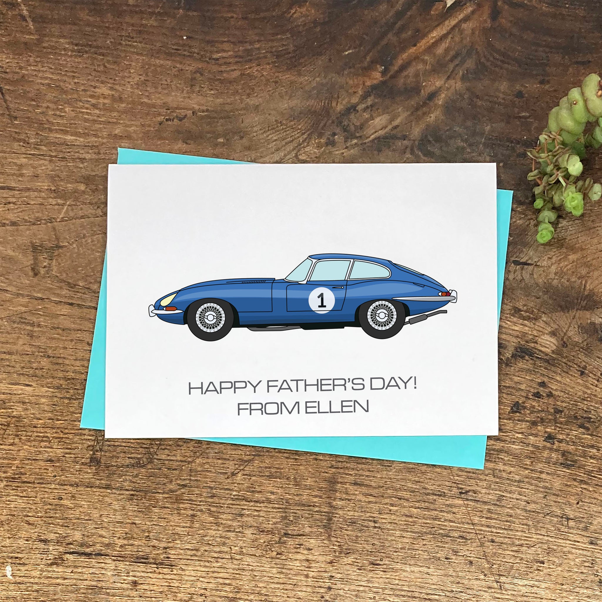 E-Type Jaguar Father's Day Card