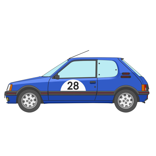 Peugeot 205 GTI Birthday Card