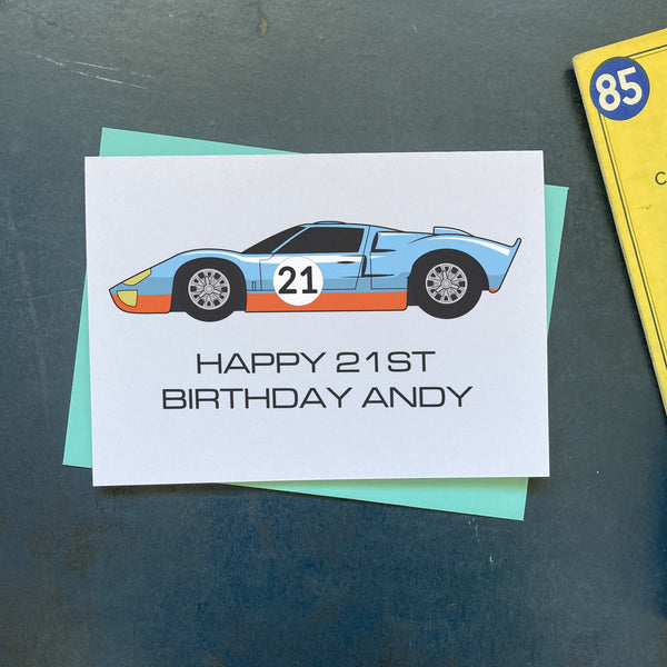 Ford GT40 Birthday Card