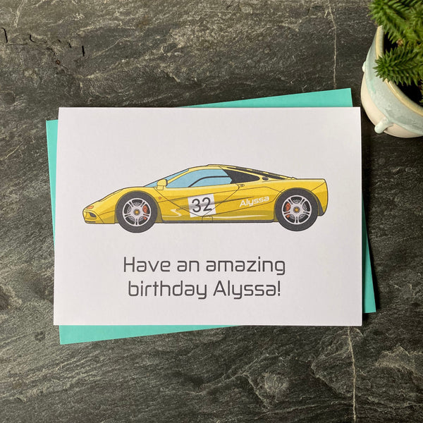 McLaren F1 Birthday Card