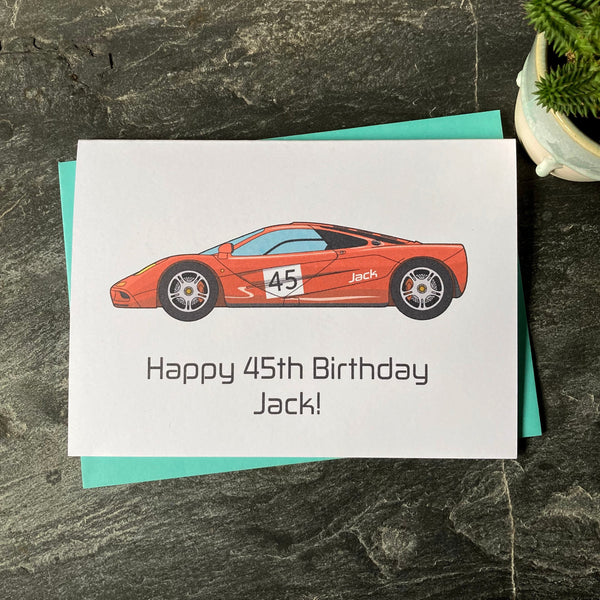 McLaren F1 Birthday Card