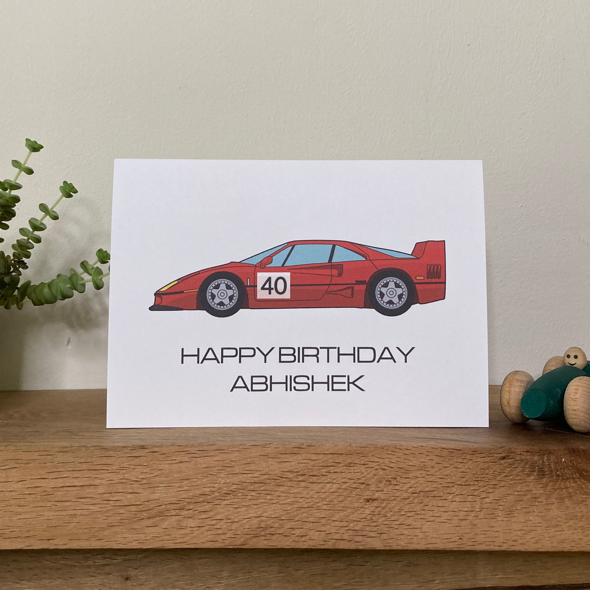 Ferrari F40 Birthday Card