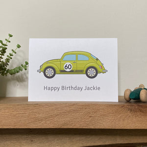 VW Beetle Birthday Card
