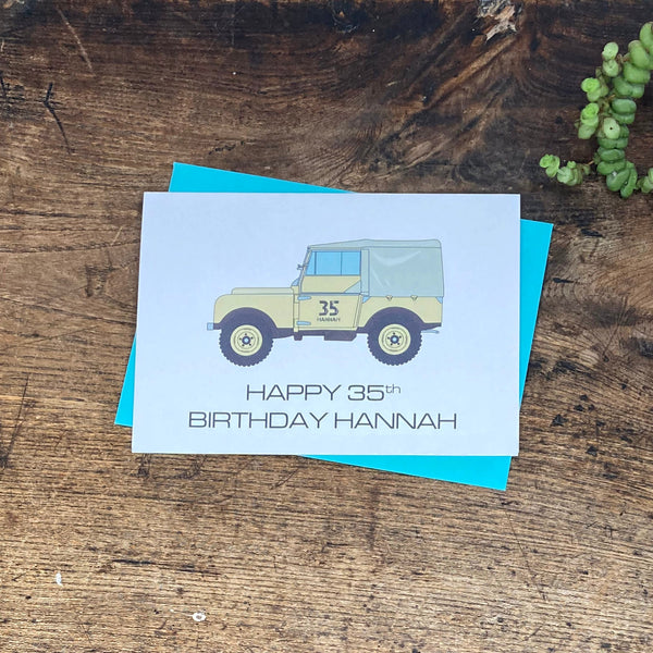 Land Rover Series 1 Birthday Card