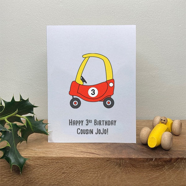 Cozy Coupé Birthday Card for Kids