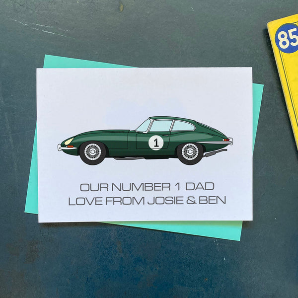 E-Type Jaguar Father's Day Card