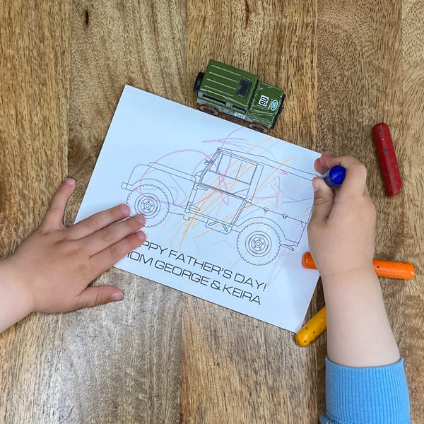 Colour In Land Rover Birthday Card